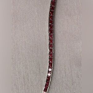Sterling Silver Rhodolite Bracelet